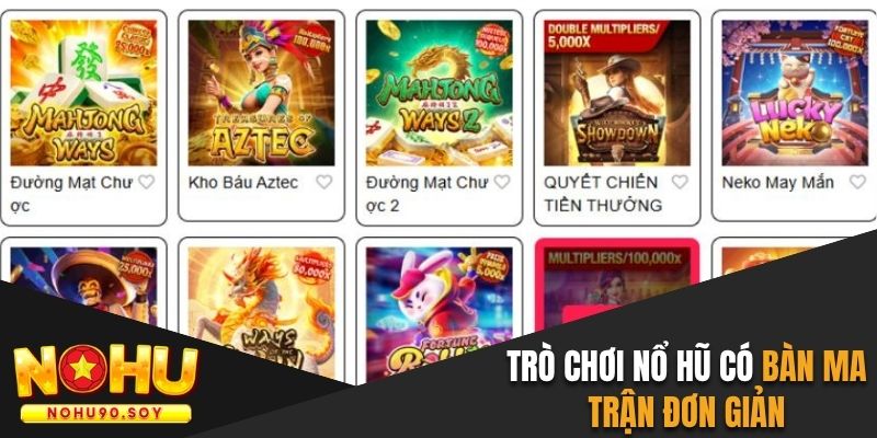 Chọn game có bàn ma trận ít ô đối tượng