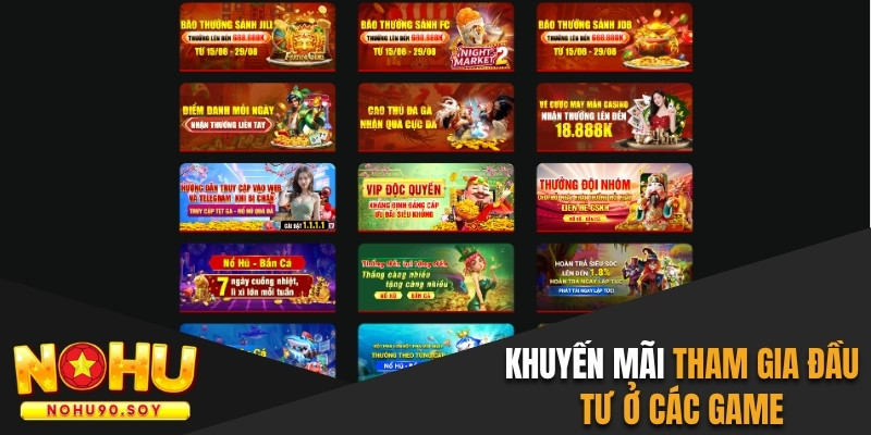 Khuyến mãi cho thành viên tham gia đầu tư ở các game