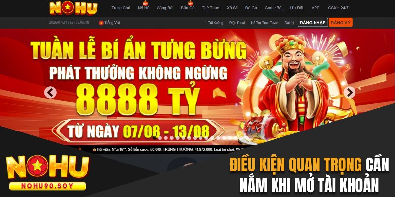 Những điều kiện quan trọng cần nắm khi mở tài khoản