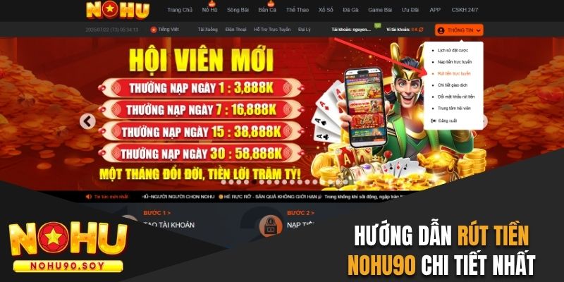 Rút tiền Nohu90